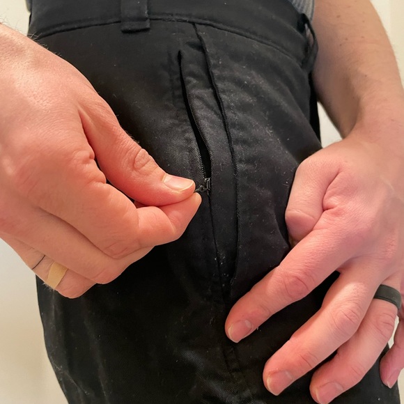 Black High Waist Work Pants - Picture 3 of 5